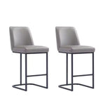 Ensemble de 2 tabourets de bar en métal à hauteur de comptoir garnis de similicuir