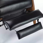 Fauteuil inclinable à pousser, Similicuir, Cadre en bois