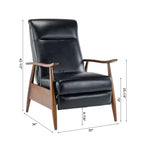 Fauteuil inclinable à pousser, Similicuir, Cadre en bois