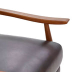Fauteuil inclinable à pousser, Similicuir, Cadre en bois