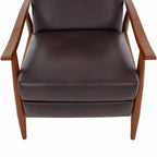 Fauteuil inclinable à pousser, Similicuir, Cadre en bois