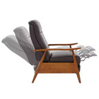 Fauteuil inclinable à pousser, Similicuir, Cadre en bois