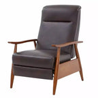 Fauteuil inclinable à pousser, Similicuir, Cadre en bois