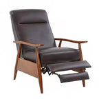Fauteuil inclinable à pousser, Similicuir, Cadre en bois