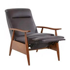Fauteuil inclinable à pousser, Similicuir, Cadre en bois