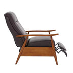 Fauteuil inclinable à pousser, Similicuir, Cadre en bois