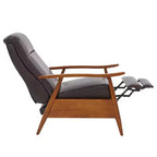 Fauteuil inclinable à pousser, Similicuir, Cadre en bois
