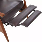 Fauteuil inclinable à pousser, Similicuir, Cadre en bois