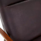 Fauteuil inclinable à pousser, Similicuir, Cadre en bois