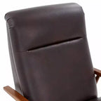 Fauteuil inclinable à pousser, Similicuir, Cadre en bois