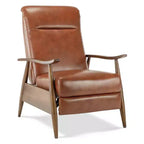 Fauteuil inclinable à pousser, Similicuir, Cadre en bois