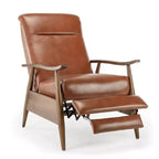 Fauteuil inclinable à pousser, Similicuir, Cadre en bois