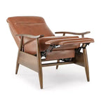 Fauteuil inclinable à pousser, Similicuir, Cadre en bois