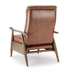 Fauteuil inclinable à pousser, Similicuir, Cadre en bois