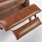 Fauteuil inclinable à pousser, Similicuir, Cadre en bois