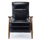 Fauteuil inclinable à pousser, Similicuir, Cadre en bois