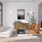 Fauteuil inclinable à pousser, Similicuir, Cadre en bois