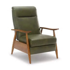 Fauteuil inclinable à pousser, Similicuir, Cadre en bois