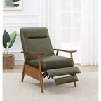 Fauteuil inclinable à pousser, Similicuir, Cadre en bois