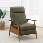 Fauteuil inclinable à pousser, Similicuir, Cadre en bois
