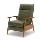 Fauteuil inclinable à pousser, Similicuir, Cadre en bois