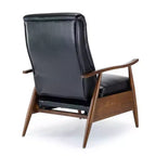 Fauteuil inclinable à pousser, Similicuir, Cadre en bois