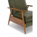 Fauteuil inclinable à pousser, Similicuir, Cadre en bois