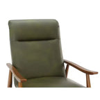 Fauteuil inclinable à pousser, Similicuir, Cadre en bois