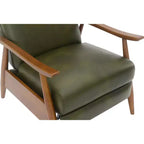 Fauteuil inclinable à pousser, Similicuir, Cadre en bois