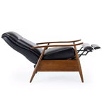 Fauteuil inclinable à pousser, Similicuir, Cadre en bois