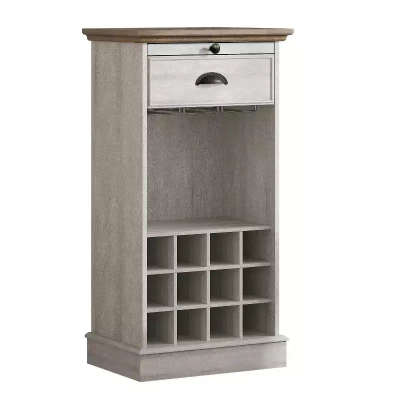 Wine Cabinet with Stemware Rack, Pull-Out Tray, and Drawer