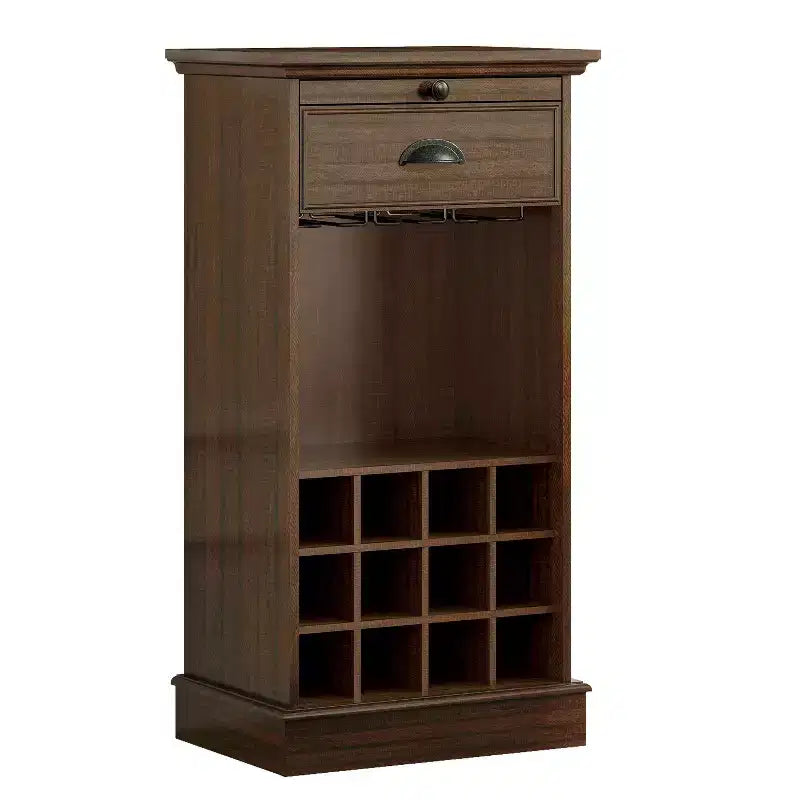 Wine Cabinet with Stemware Rack, Pull-Out Tray, and Drawer