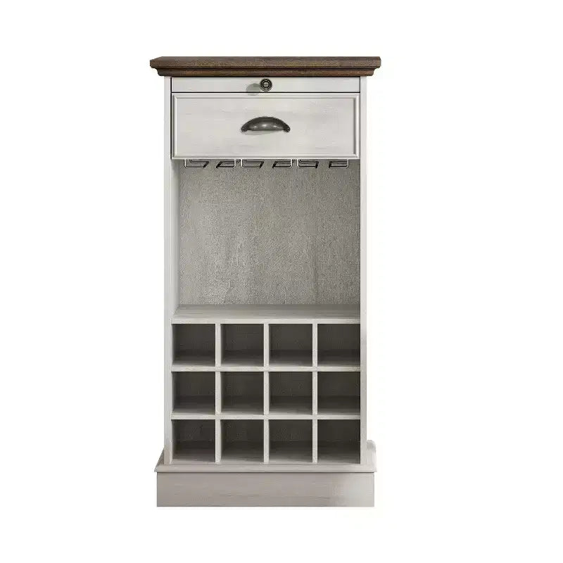 Wine Cabinet with Stemware Rack, Pull-Out Tray, and Drawer