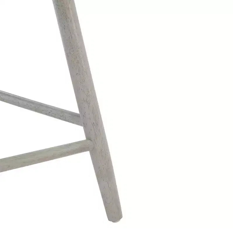 Swivel Counter Stool, Rubberwood, Armless with Back and Footrest