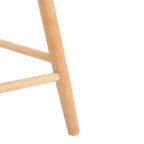 Tabouret de comptoir pivotant, en hévéa, sans accoudoirs avec dossier et repose-pieds
