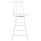 Tabouret de comptoir pivotant, en hévéa, sans accoudoirs avec dossier et repose-pieds