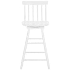 Tabouret de comptoir pivotant, en hévéa, sans accoudoirs avec dossier et repose-pieds