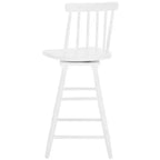 Tabouret de comptoir pivotant, en hévéa, sans accoudoirs avec dossier et repose-pieds