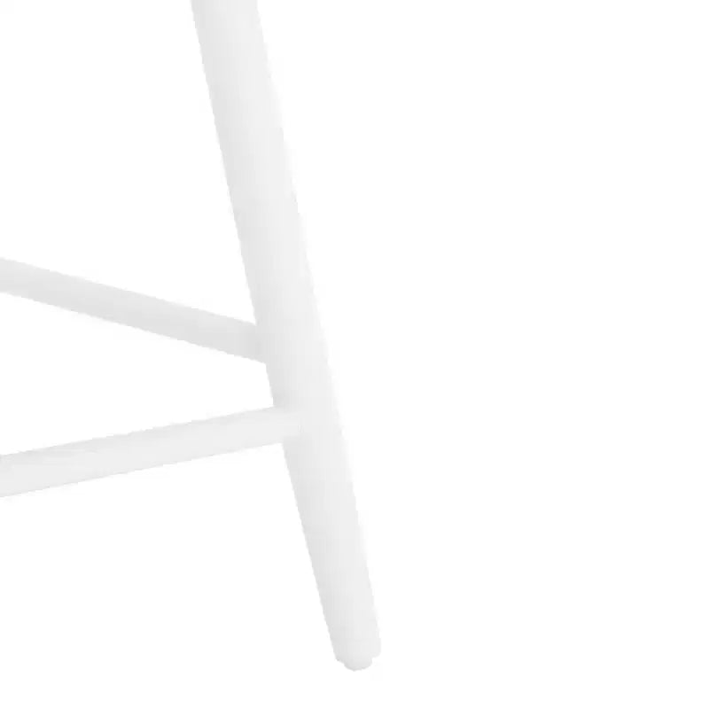 Swivel Counter Stool, Rubberwood, Armless with Back and Footrest