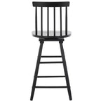 Tabouret de comptoir pivotant, en hévéa, sans accoudoirs avec dossier et repose-pieds