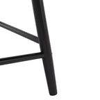 Tabouret de comptoir pivotant, en hévéa, sans accoudoirs avec dossier et repose-pieds