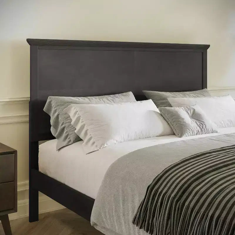 Solid Wood Platform Bed Frame with Headboard, Footboard, and Slatted Bottom