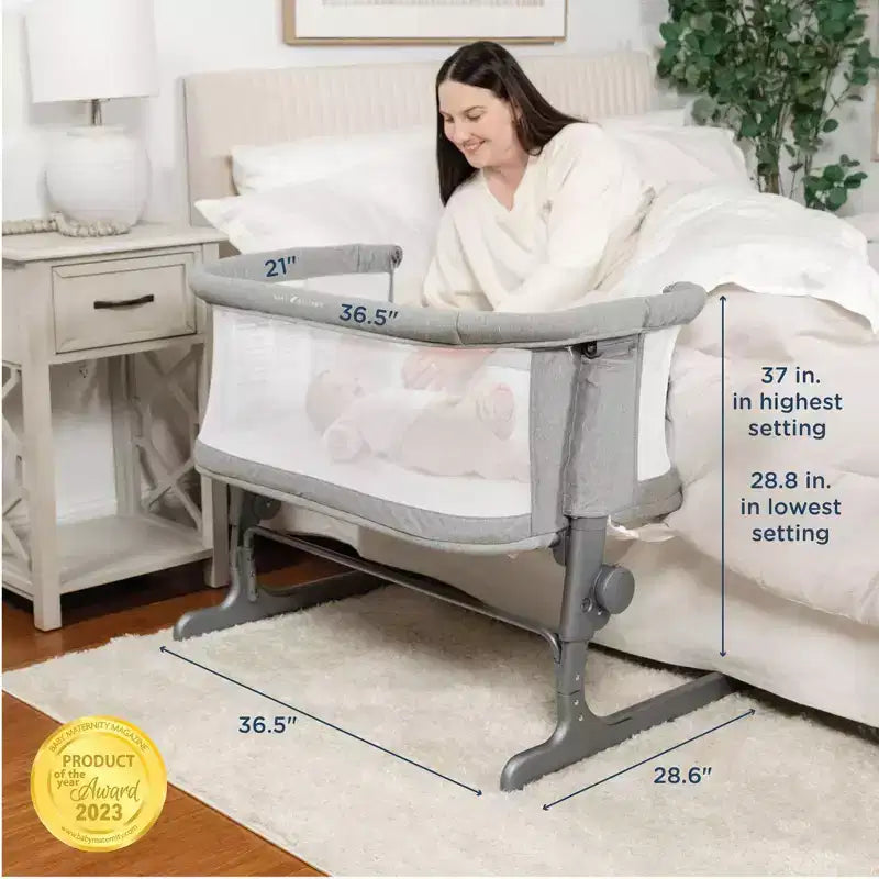 Bassinet and Bedside Sleeper with Adjustable Height, JPMA Certified