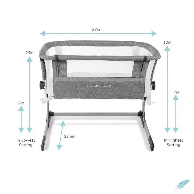 Bassinet and Bedside Sleeper with Adjustable Height, JPMA Certified