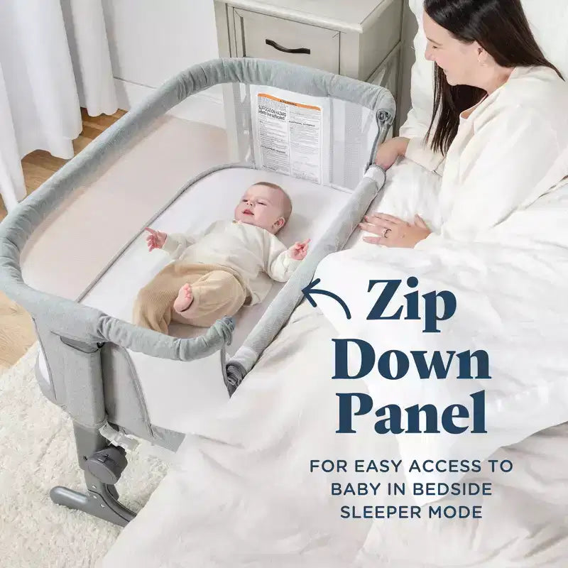 Bassinet and Bedside Sleeper with Adjustable Height, JPMA Certified