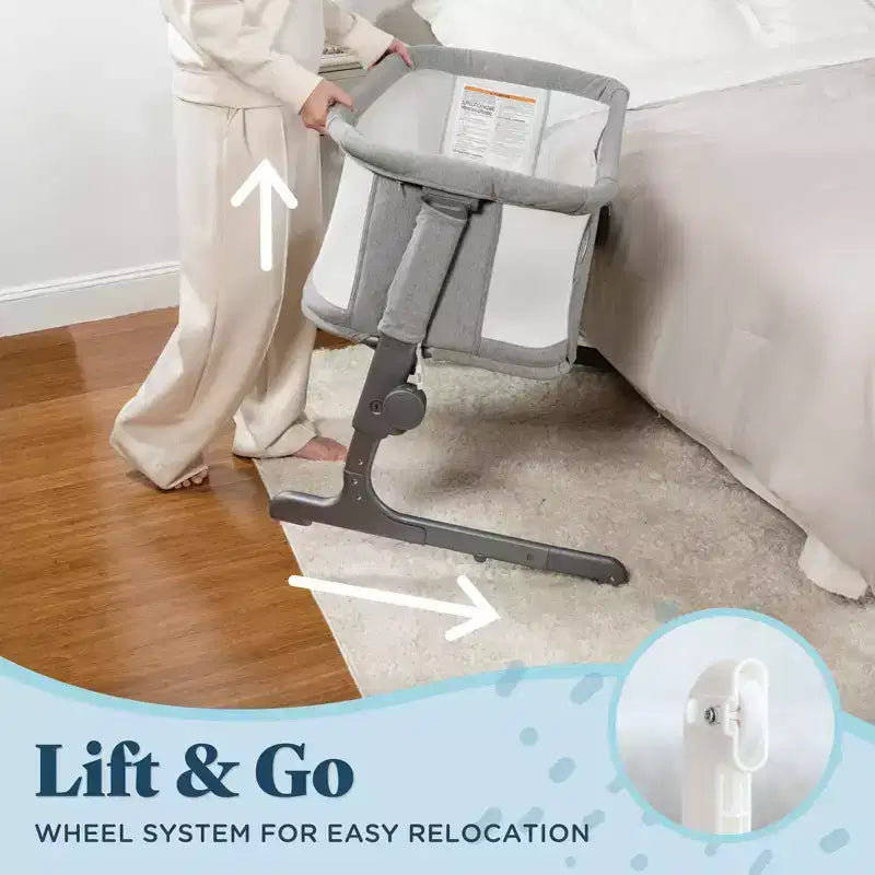 Bassinet and Bedside Sleeper with Adjustable Height, JPMA Certified