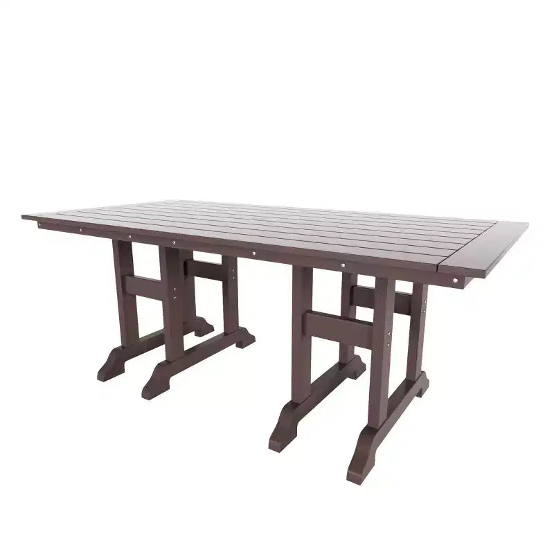 WestinTrends Malibu Ensemble de salle à manger d'extérieur 7 pièces Table à manger avec chaise de salle à manger, Marron foncé