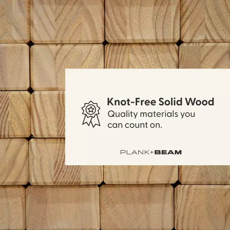 Solid Wood King Bed Frame with Panel Headboard, No Box Spring Needed