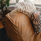 Chaise longue pouf remplie de mousse, cuir vegan ou bouclé, tout âge