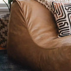 Chaise longue pouf remplie de mousse, cuir vegan ou bouclé, tout âge